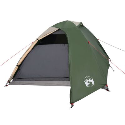 vidaXL Camping Tent Dome 3-Person Green Waterproof