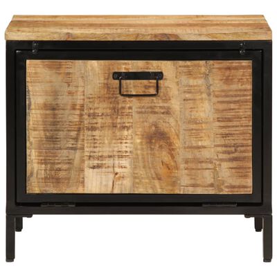 vidaXL Shoe Cabinet 60x35x53 cm Solid Rough Wood Mango