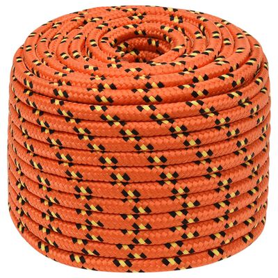 vidaXL Boat Rope Orange 14 mm 100 m Polypropylene