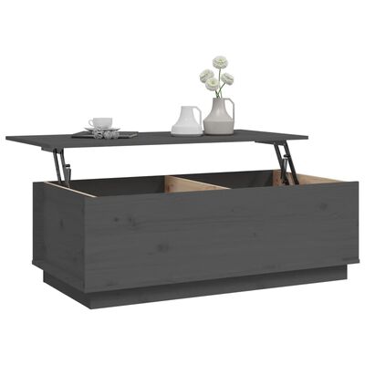 vidaXL Coffee Table Grey 100x50x35 cm Solid Wood Pine