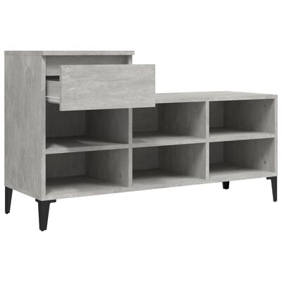 vidaXL Shoe Cabinet Concrete Grey 102x36x60 cm Engineered Wood