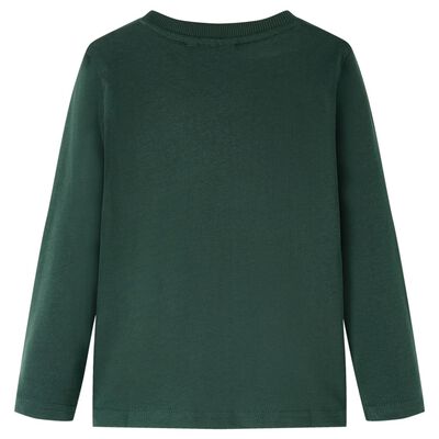 Kids' T-shirt with Long Sleeves Dark Green 140