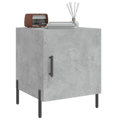 vidaXL Bedside Cabinets 2 pcs Concrete Grey 40x40x50 cm Engineered Wood