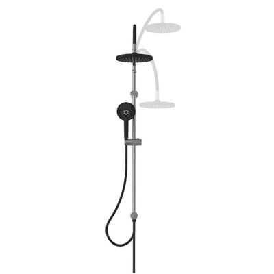 SCHÜTTE Overhead Shower Set MATAO RAIN Chrome-Matt Black