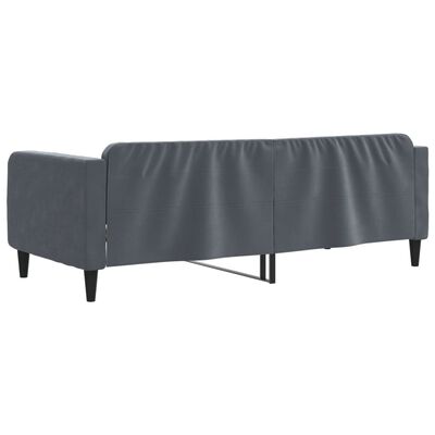 vidaXL Day Bed without Mattress Dark Grey 90x190 cm Single Velvet