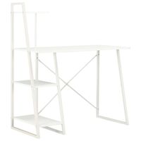 vidaXL Desk with Shelving Unit White 102x50x117 cm