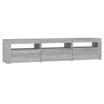 vidaXL TV Cabinet with LED Lights Grey Sonoma 180x35x40 cm