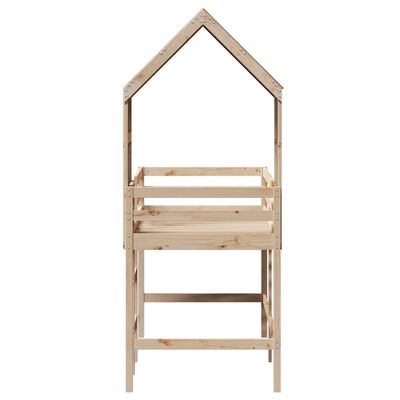 vidaXL Loft Bed with Ladder and Roof without Mattress 80x200 cm