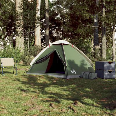 vidaXL Camping Tent Dome 2-Person Green Waterproof