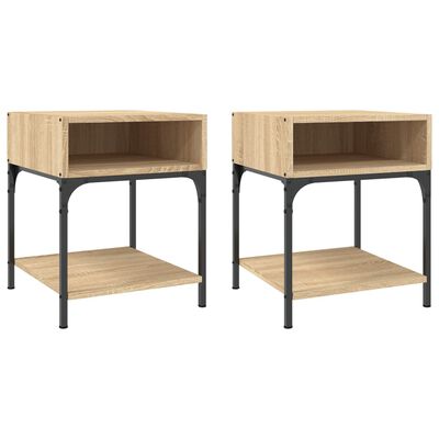 vidaXL Bedside Tables 2 pcs Sonoma Oak 40x41x50 cm Engineered Wood