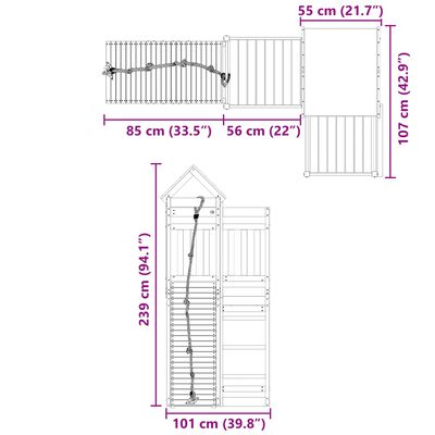 vidaXL Outdoor Playset Solid Wood Pine