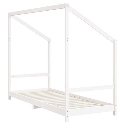 vidaXL Kids Bed Frame White 2x(80x200) cm Solid Wood Pine