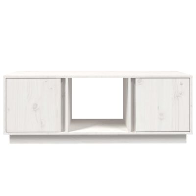 vidaXL Coffee Table White 110x50x40 cm Solid Wood Pine