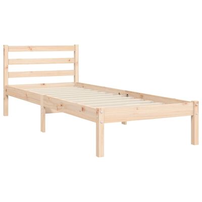 vidaXL Bed Frame without Mattress Single Solid Wood