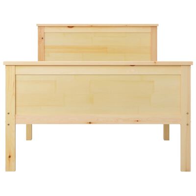 vidaXL Bed Frame without Mattress Solid Wood Pine 100x200 cm