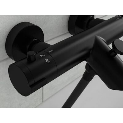 SCHÜTTE Thermostatic Bath-Shower Mixer Tap LONDON Matte Black