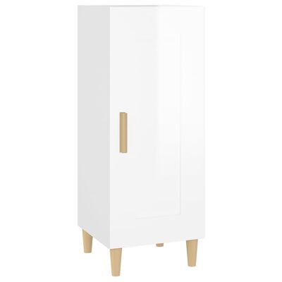 vidaXL Sideboard High Gloss White 34.5x34x90 cm Engineered Wood