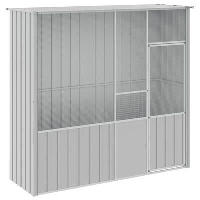 vidaXL Bird Cage Grey 215x78x200 cm Galvanised Steel