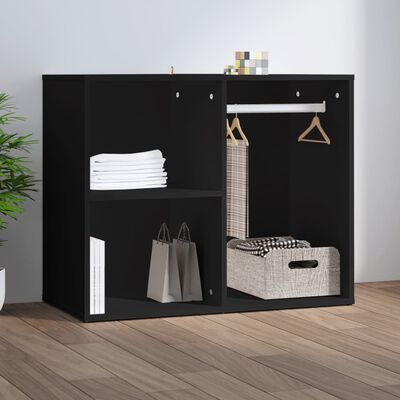 vidaXL Dressing Cabinet Black 80x40x65 cm Engineered Wood