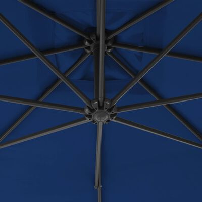 vidaXL Cantilever Garden Parasol with Steel Pole 300 cm Azure Blue