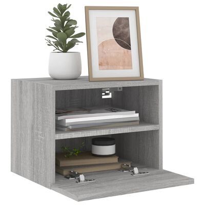 vidaXL TV Wall Cabinets 2 pcs Grey Sonoma 40x30x30 cm Engineered Wood