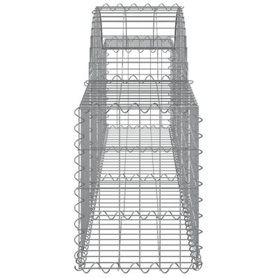 vidaXL Arched Gabion Baskets 12 pcs 200x30x40/60 cm Galvanised Iron