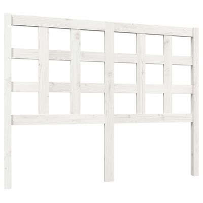 vidaXL Bed Headboard White 125.5x4x100 cm Solid Wood Pine