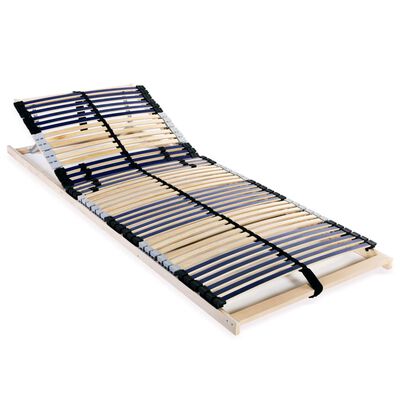 vidaXL Slatted Bed Base without Mattress with 42 Slats 7 Zones 90x200 cm