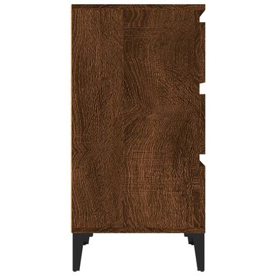 vidaXL Bedside Cabinet Brown Oak 40x35x70 cm Engineered Wood