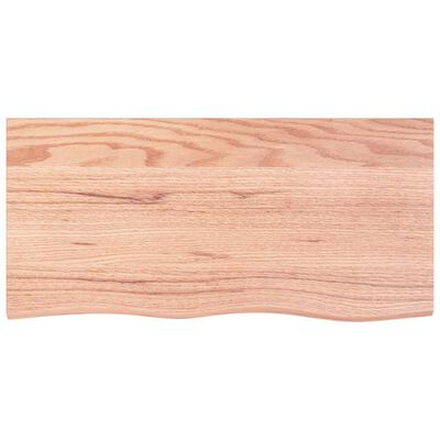 vidaXL Table Top Light Brown 100x50x(2-6) cm Treated Solid Wood Oak