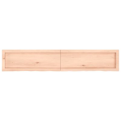 vidaXL Wall Shelf 160x30x(2-4) cm Untreated Solid Wood Oak