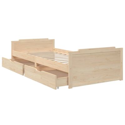 vidaXL Bed Frame without Mattress Solid Wood Pine 90x200 cm