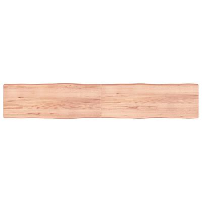 vidaXL Table Top Light Brown 220x40x(2-6)cm Treated Solid Wood Live Edge