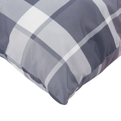 vidaXL Pallet Cushions 3 pcs Grey Check Pattern Fabric