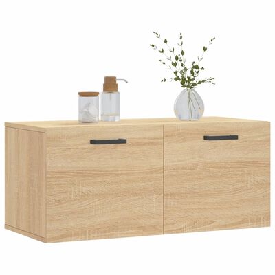 vidaXL Wall Cabinet Sonoma Oak 80x36.5x35 cm Engineered Wood