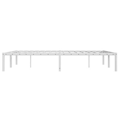 vidaXL Metal Bed Frame White 140x190 cm