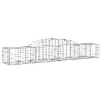 vidaXL Arched Gabion Baskets 13 pcs 300x50x40/60 cm Galvanised Iron