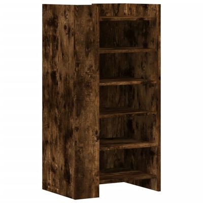 vidaXL Shoe Cabinet Smoked Oak 52x37.5x100 cm Engineered Wood