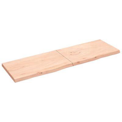 vidaXL Bathroom Countertop 200x60x(2-6) cm Untreated Solid Wood