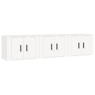 vidaXL Wall-mounted TV Cabinets 3 pcs White 57x34.5x40 cm