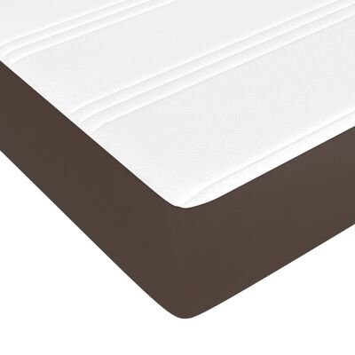 vidaXL Pocket Spring Bed Mattress Brown 80x200x20 cm Faux Leather