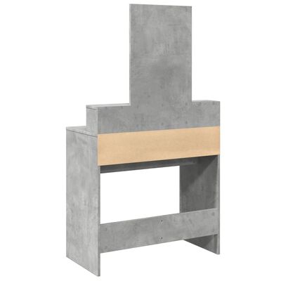 vidaXL Dressing Table with Mirror Concrete Grey 80x41x144.5 cm