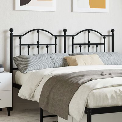 vidaXL Metal Headboard Black 135 cm