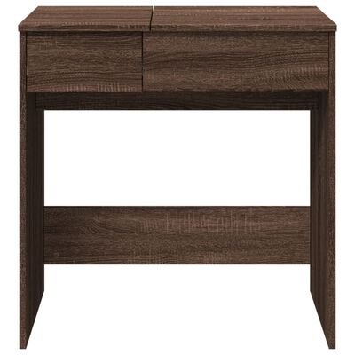 vidaXL Dressing Table with Mirror Brown Oak 73x46.5x120 cm