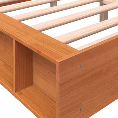 vidaXL Bed Frame without Mattress Wax Brown 140x200 cm Solid Wood Pine