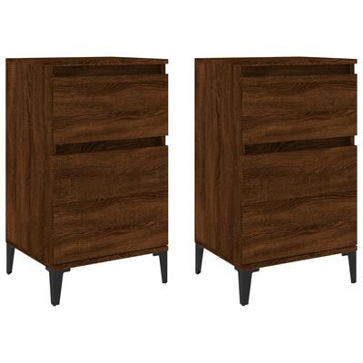 vidaXL Bedside Cabinets 2 pcs Brown Oak 40x35x70 cm