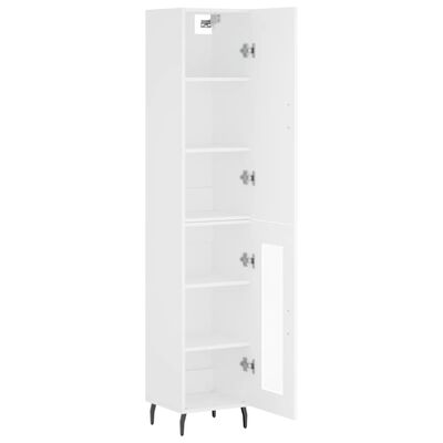 vidaXL Highboard White 34.5x34x180 cm Engineered Wood