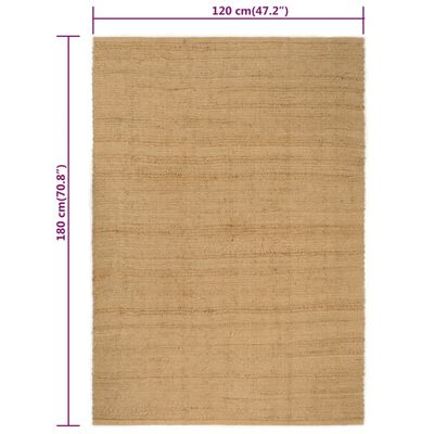 vidaXL Rug Rectangular Natural 120x180 cm Jute