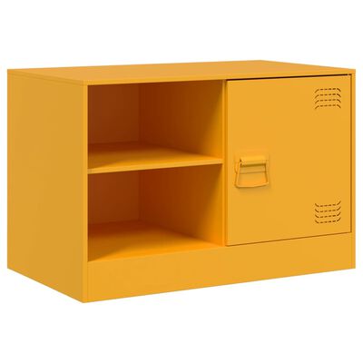 vidaXL TV Cabinet Mustard Yellow 67x39x44 cm Steel