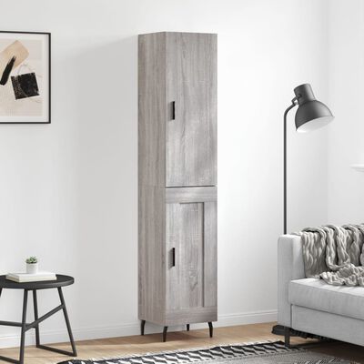 vidaXL Highboard Grey Sonoma 34.5x34x180 cm Engineered Wood